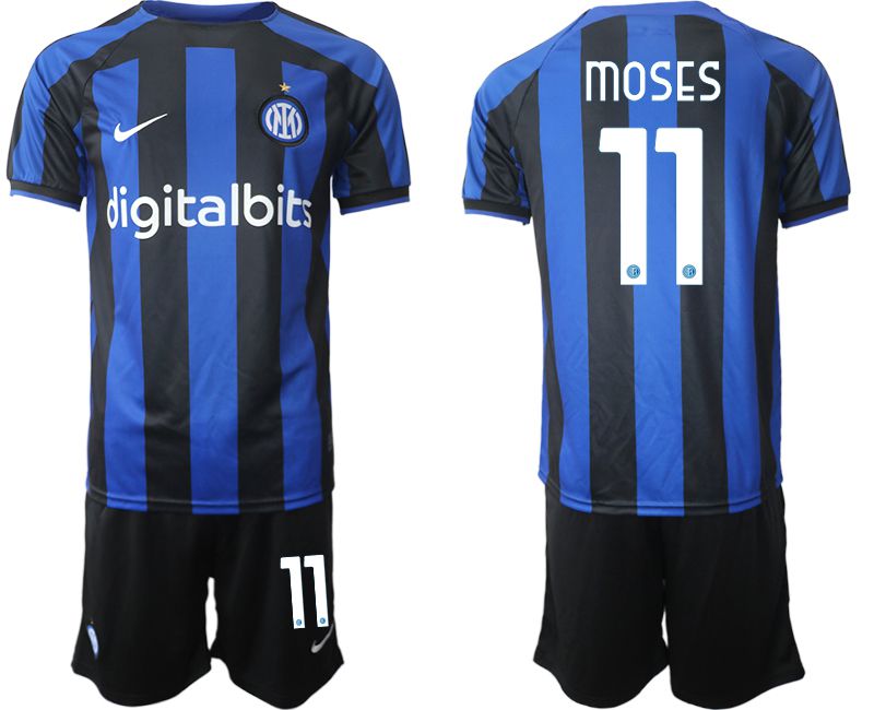 Men 2022-2023 Club Inter Milan home blue 11 Soccer Jersey